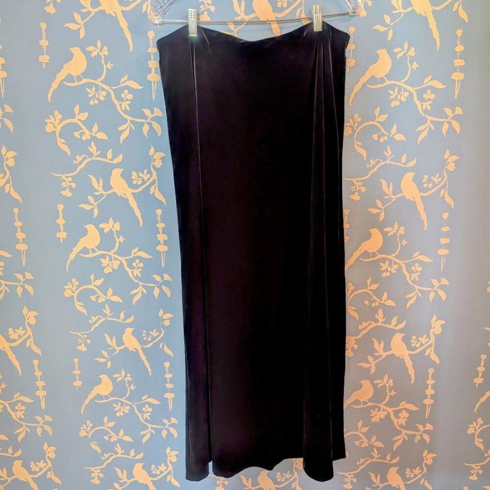Atelier Danielle Long Velvet Skirt